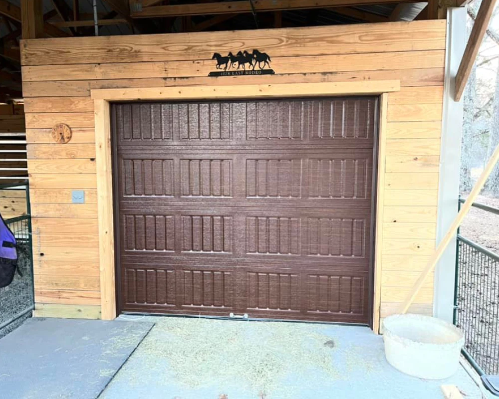 wooden garage door installed Conway AR